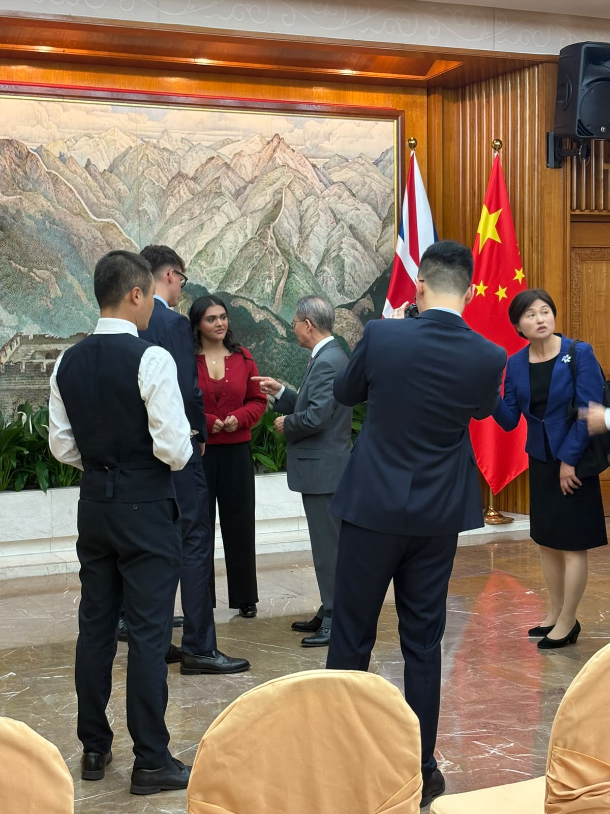 With the Chinese Ambassador at the Embassy reception