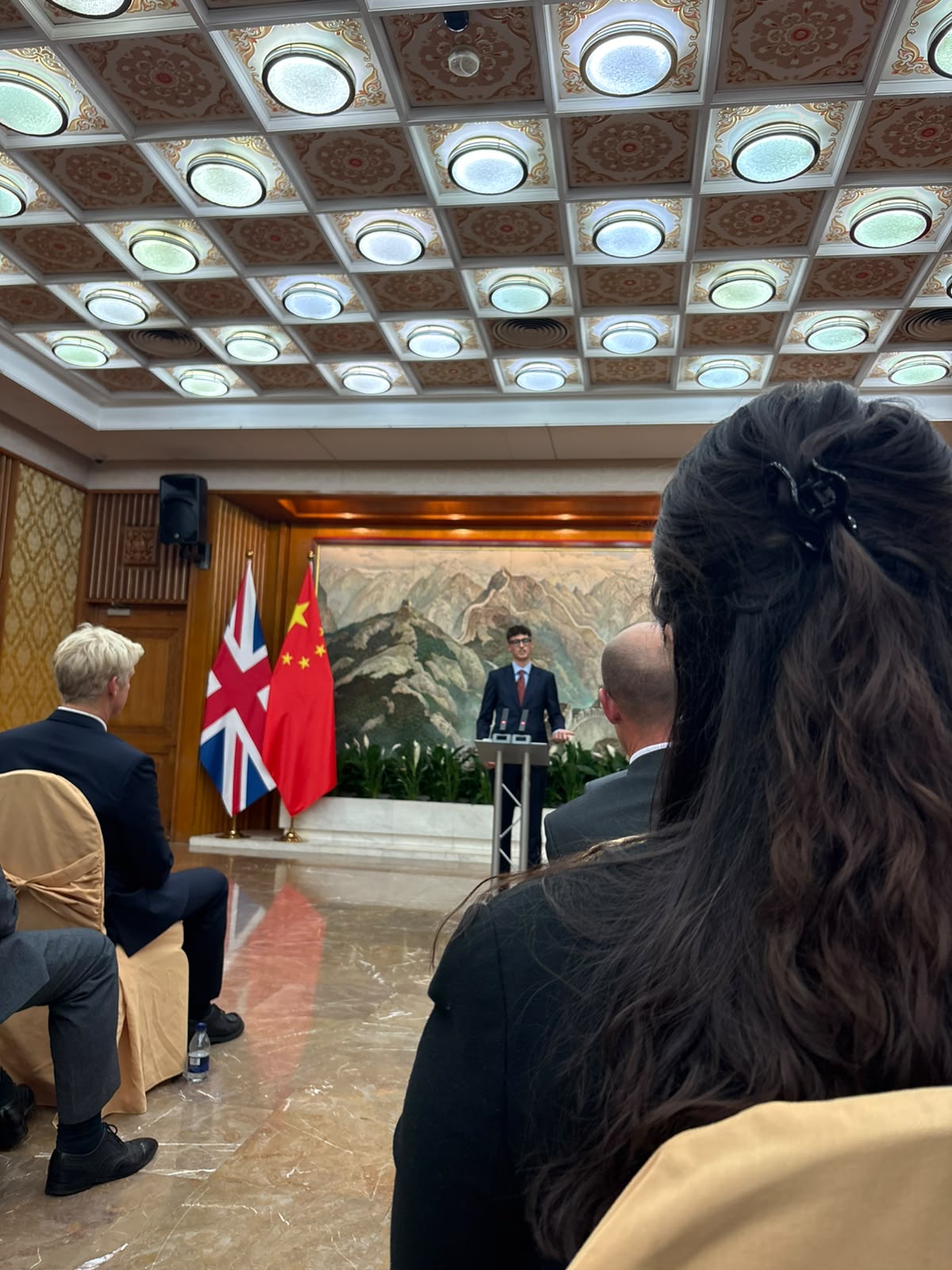 Speaking at the Chinese Embassy in London